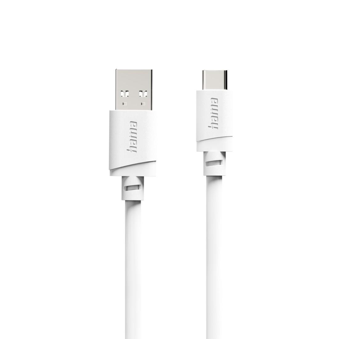 HAMA Кабел USB-A - USB-C, 2 м, бял