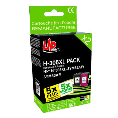 Мастилница UPRINT комплект HP 305XL BK+color , 3YM63AE, 3YM62AE