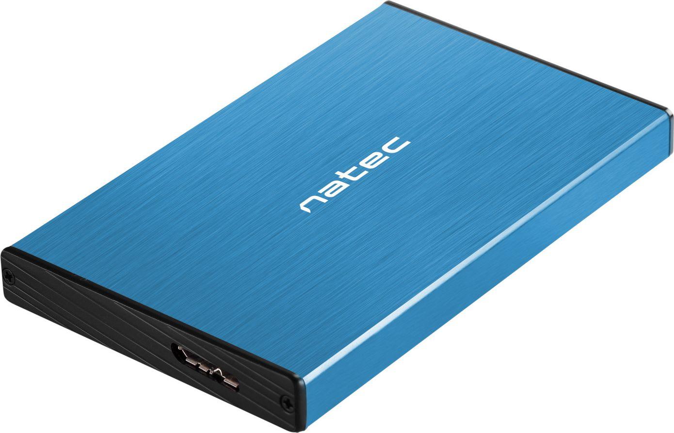 Чекмедже за SSD/HDD 2.5’’, Natec Rhino Go, USB 3.0, син