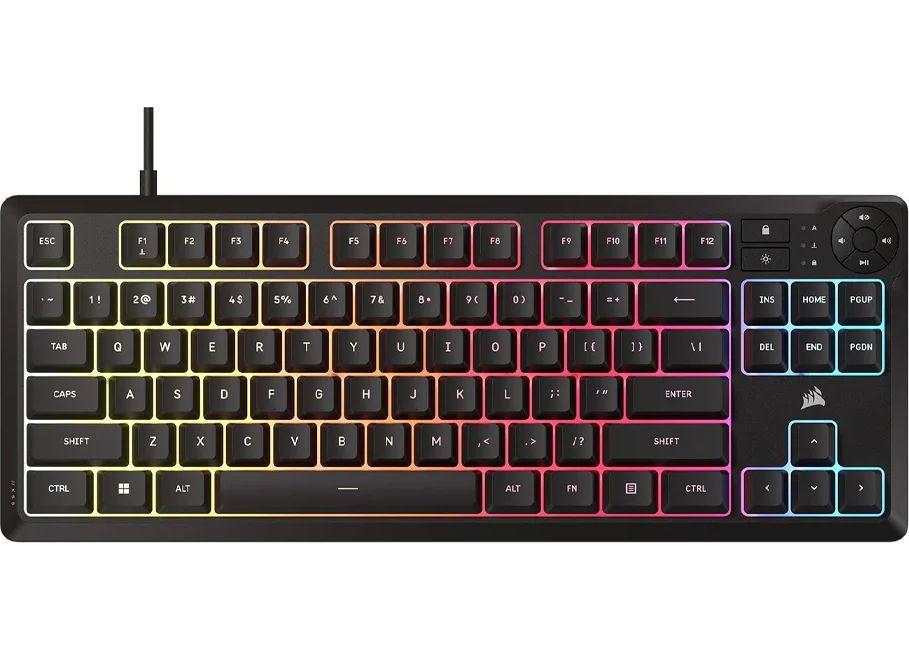 Геймърскa мембранна клавиатура Corsair K55 Core RGB - TKL