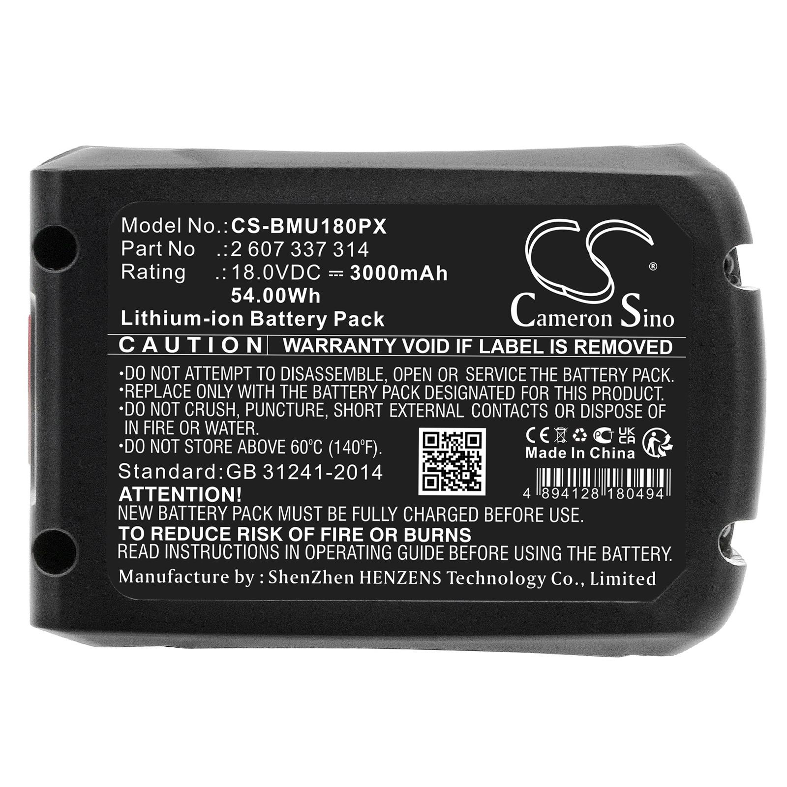 Батерия  акумулаторен трион  BOSCH AdvancedCut 18 1600A005B0 LiIon 18V 3000mAh Cameron Sino