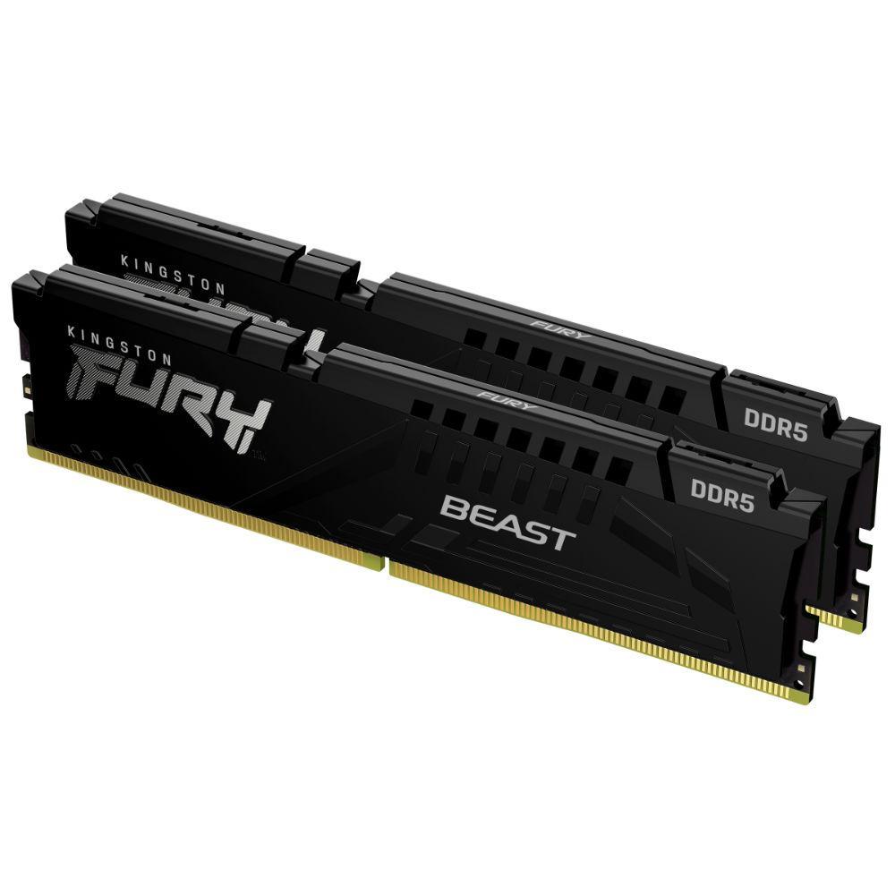 Памет Kingston FURY Beast Black 16GB(2x8GB) DDR5 6000MHz CL36, AMD EXPO - KF560C36BBEK2-16
