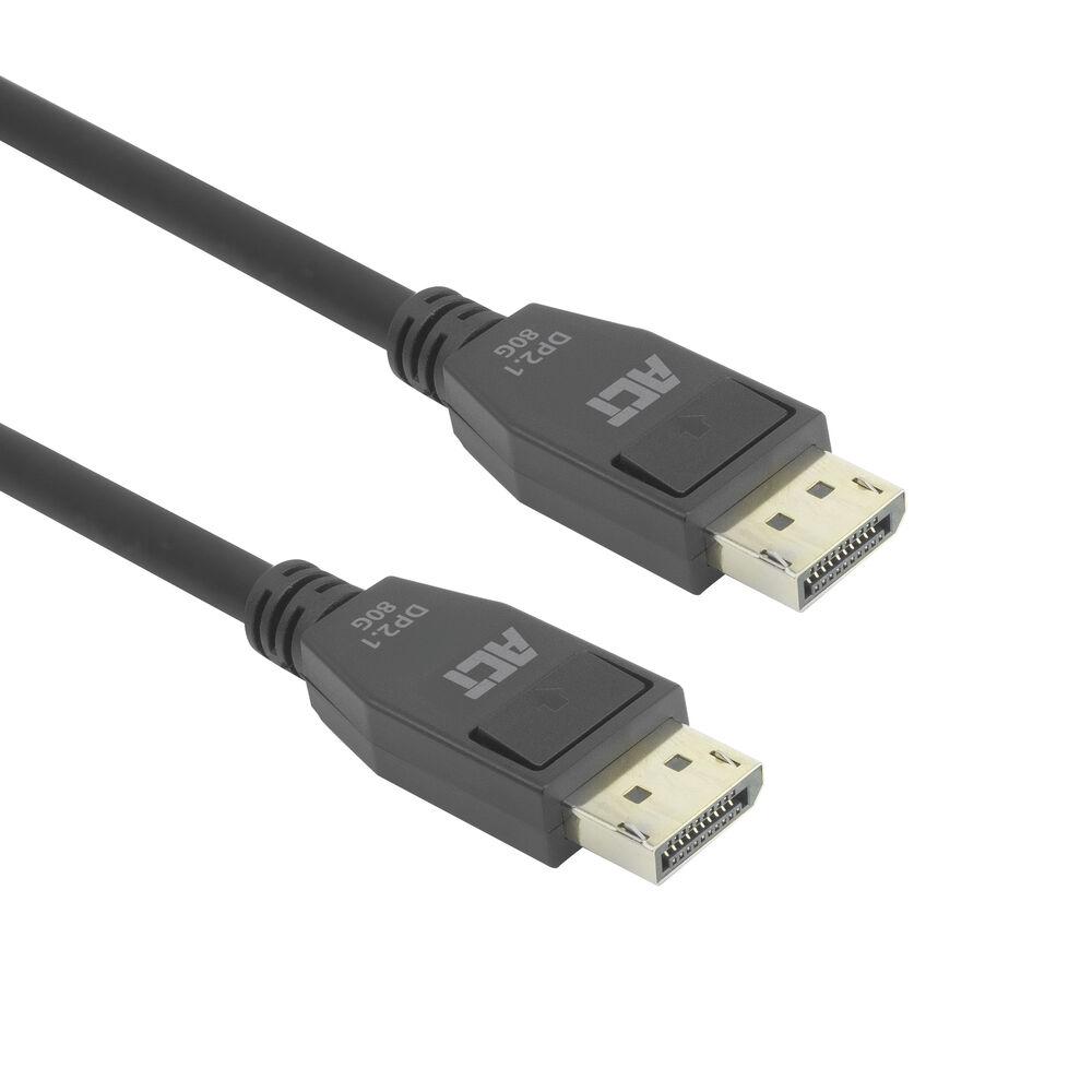 ACT Кабел Display port 2.1 мъжко-мъжко,8К@60Hz,4k@240Hz, 1м, черен