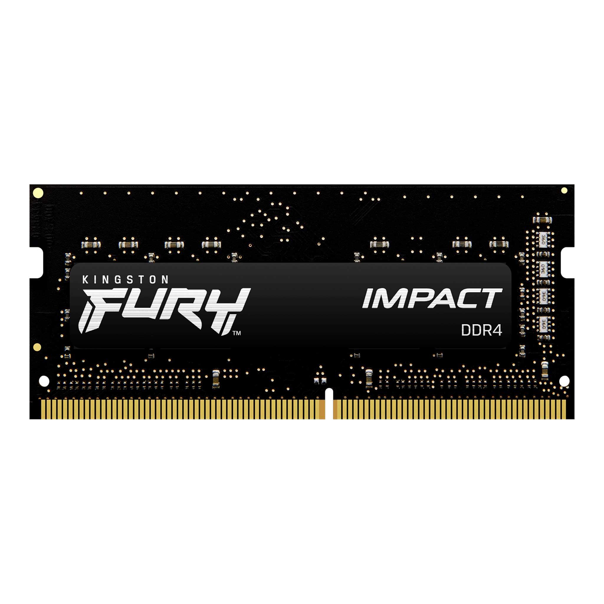 Памет Kingston Fury Impact 16GB(2x8GB) SODIMM DDR4 3200MHz CL20 16Gbit - KF432S20IBK2/16