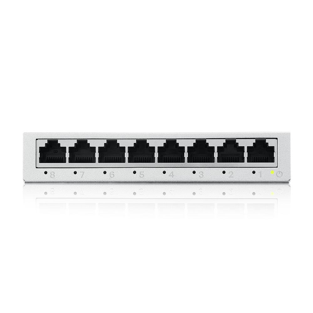 Суич ZYXEL GS-108B v5, 8 портов, Gigabit, метален корпус