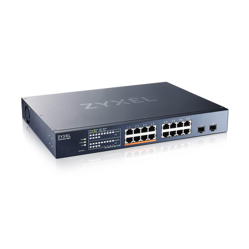 Суич ZyXEL XMG1915-18EP, 16-портов, 2x SFP, Gigabit, Управляем, , PoE
