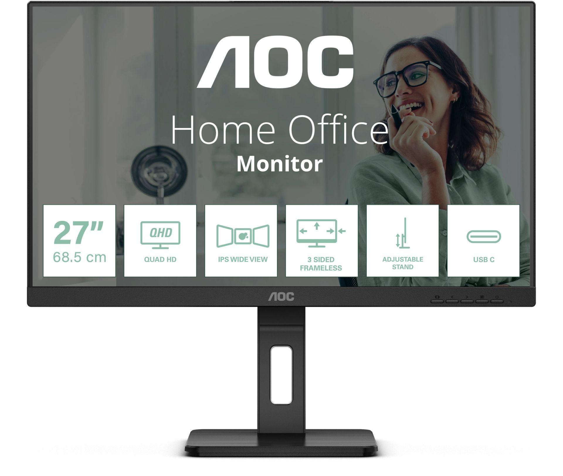Монитор AOC Q27P3CV - 27" IPS, QHD(2560x1440), 100Hz, 111% sRGB, HDMI, DisplayPort