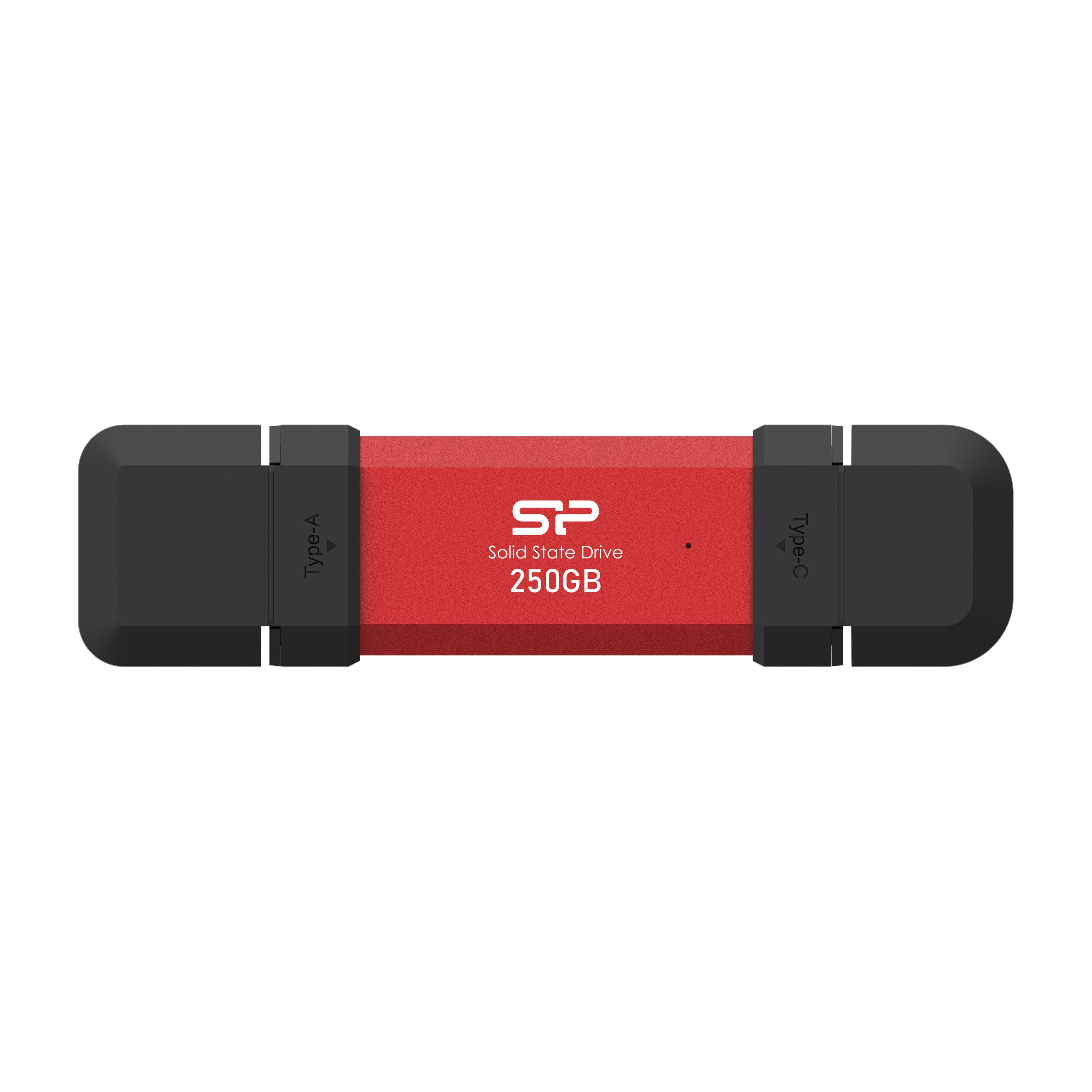 Външен SSD Silicon Power DS72 Red - 250GB