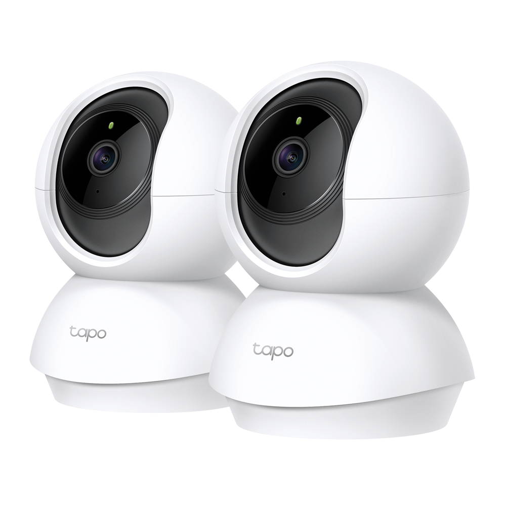Домашна охранителна WiFi камера TP-Link Tapo C200P2, Pan/Tilt - 2 Броя