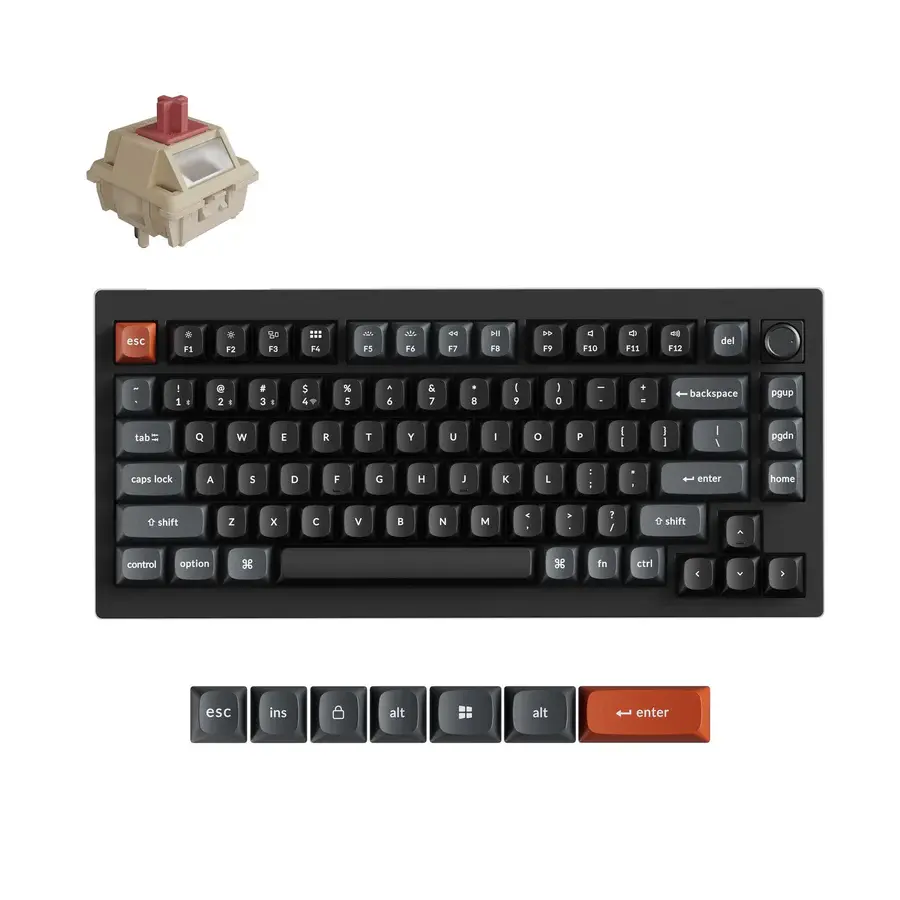 Безжична механичка клавиатура Keychron V1 Ultra 8K - Silk POM Switch Red