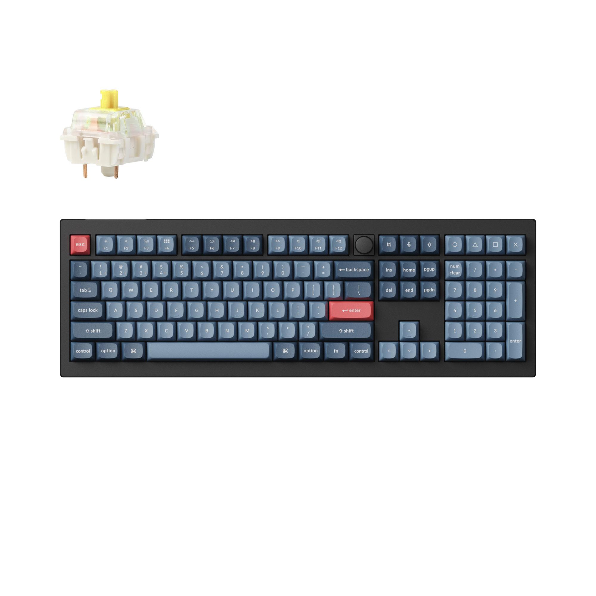 Механична клавиатура Keychron V6 MAX QMK Carbon Black - Wireless, Full-Size